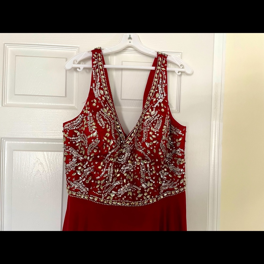 Dancing Queen USA prom dress ruby red color size XXXL. Worn once. like new